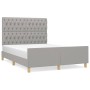Estructura de cama con cabecero de tela gris claro 140x200 cm de vidaXL, Camas y somieres - Ref: Foro24-3125300, Precio: 236,...
