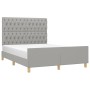 Estructura de cama con cabecero de tela gris claro 140x200 cm de vidaXL, Camas y somieres - Ref: Foro24-3125300, Precio: 236,...