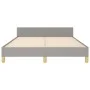 Light gray fabric bed frame with headboard 140x200 cm by vidaXL, Beds and slatted bases - Ref: Foro24-3125300, Price: 229,65 ...