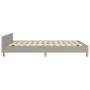 Light gray fabric bed frame with headboard 140x200 cm by vidaXL, Beds and slatted bases - Ref: Foro24-3125300, Price: 229,65 ...
