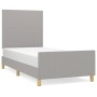 Estructura de cama con cabecero de tela gris claro 80x200 cm de vidaXL, Camas y somieres - Ref: Foro24-3124847, Precio: 128,1...
