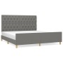 Estructura de cama con cabecero tela gris oscuro 160x200 cm de vidaXL, Camas y somieres - Ref: Foro24-3125309, Precio: 255,14...