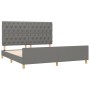 Estructura de cama con cabecero tela gris oscuro 160x200 cm de vidaXL, Camas y somieres - Ref: Foro24-3125309, Precio: 255,14...