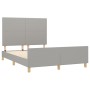 Estructura de cama con cabecero de tela gris claro 140x190 cm de vidaXL, Camas y somieres - Ref: Foro24-3124887, Precio: 213,...