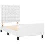 Estructura de cama con cabecero cuero sintético blanco 90x200cm de vidaXL, Camas y somieres - Ref: Foro24-3125550, Precio: 16...