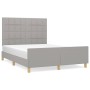 Estructura de cama con cabecero de tela gris claro 140x200 cm de vidaXL, Camas y somieres - Ref: Foro24-3125057, Precio: 236,...