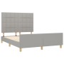 Estructura de cama con cabecero de tela gris claro 140x200 cm de vidaXL, Camas y somieres - Ref: Foro24-3125057, Precio: 236,...