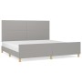 Estructura de cama con cabecero de tela gris claro 200x200 cm de vidaXL, Camas y somieres - Ref: Foro24-3124919, Precio: 241,...