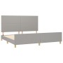 Estructura de cama con cabecero de tela gris claro 200x200 cm de vidaXL, Camas y somieres - Ref: Foro24-3124919, Precio: 241,...
