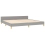 Estructura de cama con cabecero de tela gris claro 200x200 cm de vidaXL, Camas y somieres - Ref: Foro24-3124919, Precio: 241,...