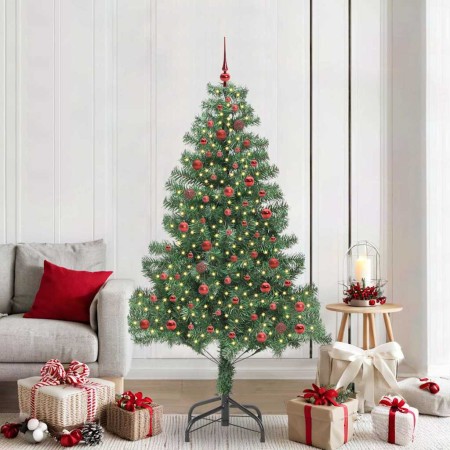 Árbol de Navidad con 300 LED con soporte Verde 210 cm PVC en Decoración Festiva y Estacional | Comprar online en Foru.es