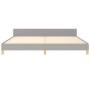 Estructura de cama con cabecero de tela gris claro 200x200 cm de vidaXL, Camas y somieres - Ref: Foro24-3124919, Precio: 241,...