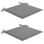 Sillas de jardín 2 unidades con cojines gris madera de teca en Sillas de jardín | Comprar online en Foru.es