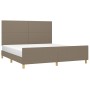 Estructura de cama con cabecero de tela gris taupe 160x200 cm de vidaXL, Camas y somieres - Ref: Foro24-3124907, Precio: 243,...