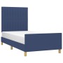 Estructura de cama con cabecero de tela azul 90x200 cm de vidaXL, Camas y somieres - Ref: Foro24-3125193, Precio: 145,76 €, D...
