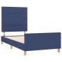 Estructura de cama con cabecero de tela azul 100x200 cm de vidaXL, Camas y somieres - Ref: Foro24-3125039, Precio: 134,38 €, ...