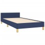 Estructura de cama con cabecero de tela azul 100x200 cm de vidaXL, Camas y somieres - Ref: Foro24-3125039, Precio: 134,38 €, ...