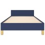 Estructura de cama con cabecero de tela azul 100x200 cm de vidaXL, Camas y somieres - Ref: Foro24-3125039, Precio: 134,38 €, ...