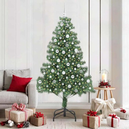 Árbol de Navidad con 300 LED con soporte Verde 210 cm PVC en Decoración Festiva y Estacional | Comprar online en Foru.es
