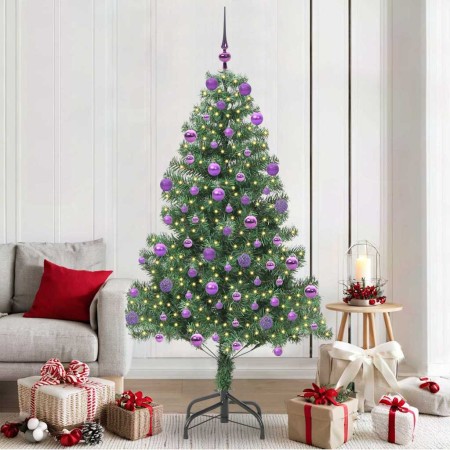 Árbol de Navidad con 300 LED con soporte Verde 210 cm PVC en Decoración Festiva y Estacional | Comprar online en Foru.es