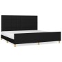Estructura de cama con cabecero de tela negro 200x200 cm de vidaXL, Camas y somieres - Ref: Foro24-3125083, Precio: 268,38 €,...