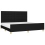 Estructura de cama con cabecero de tela negro 200x200 cm de vidaXL, Camas y somieres - Ref: Foro24-3125083, Precio: 268,38 €,...