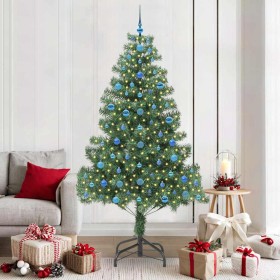 Árbol de Navidad con 300 LED con soporte Verde 210 cm PVC en Decoración Festiva y Estacional | Comprar online en Foru.es