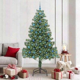 Árbol de Navidad con 300 LED con soporte Verde 210 cm PVC en Decoración Festiva y Estacional | Comprar online en Foru.es