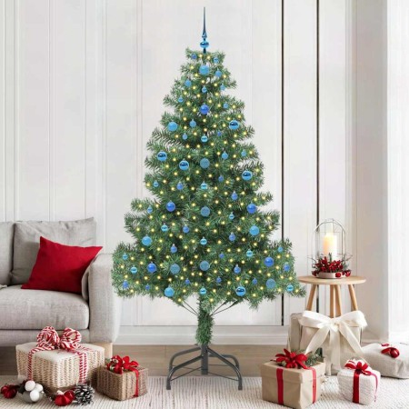 Árbol de Navidad con 300 LED con soporte Verde 210 cm PVC en Decoración Festiva y Estacional | Comprar online en Foru.es