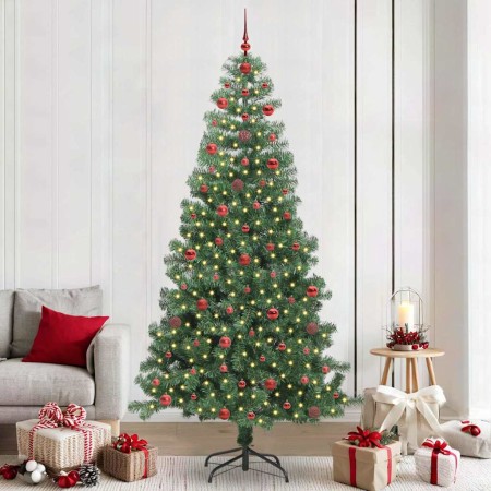 Árbol de Navidad con 300 LED con soporte Verde 240 cm PVC en Decoración Festiva y Estacional | Comprar online en Foru.es