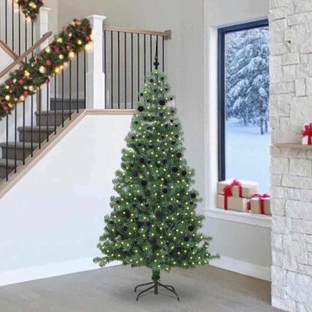 Árbol de Navidad con 300 LED con soporte Verde 240 cm PVC en Decoración Festiva y Estacional | Comprar online en Foru.es