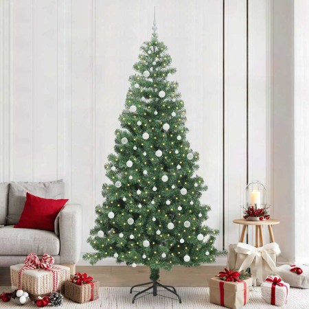 Árbol de Navidad con 300 LED con soporte Verde 240 cm PVC en Decoración Festiva y Estacional | Comprar online en Foru.es
