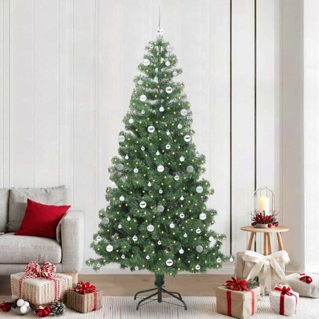 Árbol de Navidad con 300 LED con soporte Verde 240 cm PVC en Decoración Festiva y Estacional | Comprar online en Foru.es