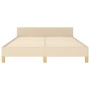Estructura de cama con cabecero de tela color crema 140x200 cm de vidaXL, Camas y somieres - Ref: Foro24-3125143, Precio: 233...