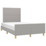 Estructura de cama con cabecero de tela gris claro 120x200 cm de vidaXL, Camas y somieres - Ref: Foro24-3124960, Precio: 160,...