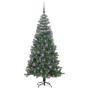 Árbol de Navidad con 300 LED con soporte Verde 240 cm PVC en Decoración Festiva y Estacional | Comprar online en Foru.es
