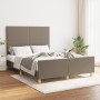 Estructura de cama con cabecero de tela gris taupe 140x190 cm de vidaXL, Camas y somieres - Ref: Foro24-3124891, Precio: 231,...