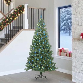 Árbol de Navidad con 300 LED con soporte Verde 240 cm PVC en Decoración Festiva y Estacional | Comprar online en Foru.es