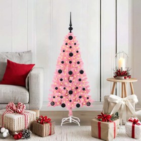 Árbol de Navidad con 150 LED con soporte Rosa 120 cm PVC en Decoración Festiva y Estacional | Comprar online en Foru.es
