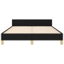 Estructura de cama con cabecero de tela negro 140x190 cm de vidaXL, Camas y somieres - Ref: Foro24-3125051, Precio: 217,23 €,...