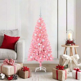 Árbol de Navidad con 150 LED con soporte Rosa 120 cm PVC en Decoración Festiva y Estacional | Comprar online en Foru.es