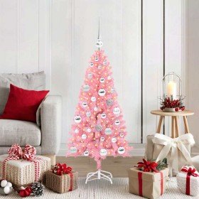 Árbol de Navidad con 150 LED con soporte Rosa 120 cm PVC en Decoración Festiva y Estacional | Comprar online en Foru.es