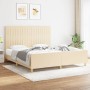 Estructura de cama con cabecero de tela color crema 180x200 cm de vidaXL, Camas y somieres - Ref: Foro24-3125240, Precio: 275...