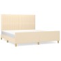 Estructura de cama con cabecero de tela color crema 180x200 cm de vidaXL, Camas y somieres - Ref: Foro24-3125240, Precio: 275...