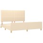Estructura de cama con cabecero de tela color crema 180x200 cm de vidaXL, Camas y somieres - Ref: Foro24-3125240, Precio: 275...