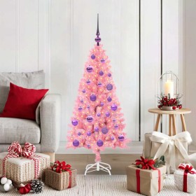 Árbol de Navidad con 150 LED con soporte Rosa 120 cm PVC en Decoración Festiva y Estacional | Comprar online en Foru.es