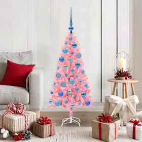 Árbol de Navidad con 150 LED con soporte Rosa 120 cm PVC en Decoración Festiva y Estacional | Comprar online en Foru.es
