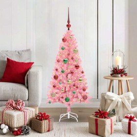 Árbol de Navidad con 150 LED con soporte Rosa 120 cm PVC en Decoración Festiva y Estacional | Comprar online en Foru.es