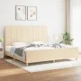 Bed frame with cream fabric headboard 200x200 cm by vidaXL, Beds and slatted bases - Ref: Foro24-3125086, Price: 257,50 €, Di...