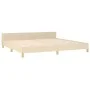 Bed frame with cream fabric headboard 200x200 cm by vidaXL, Beds and slatted bases - Ref: Foro24-3125086, Price: 257,50 €, Di...